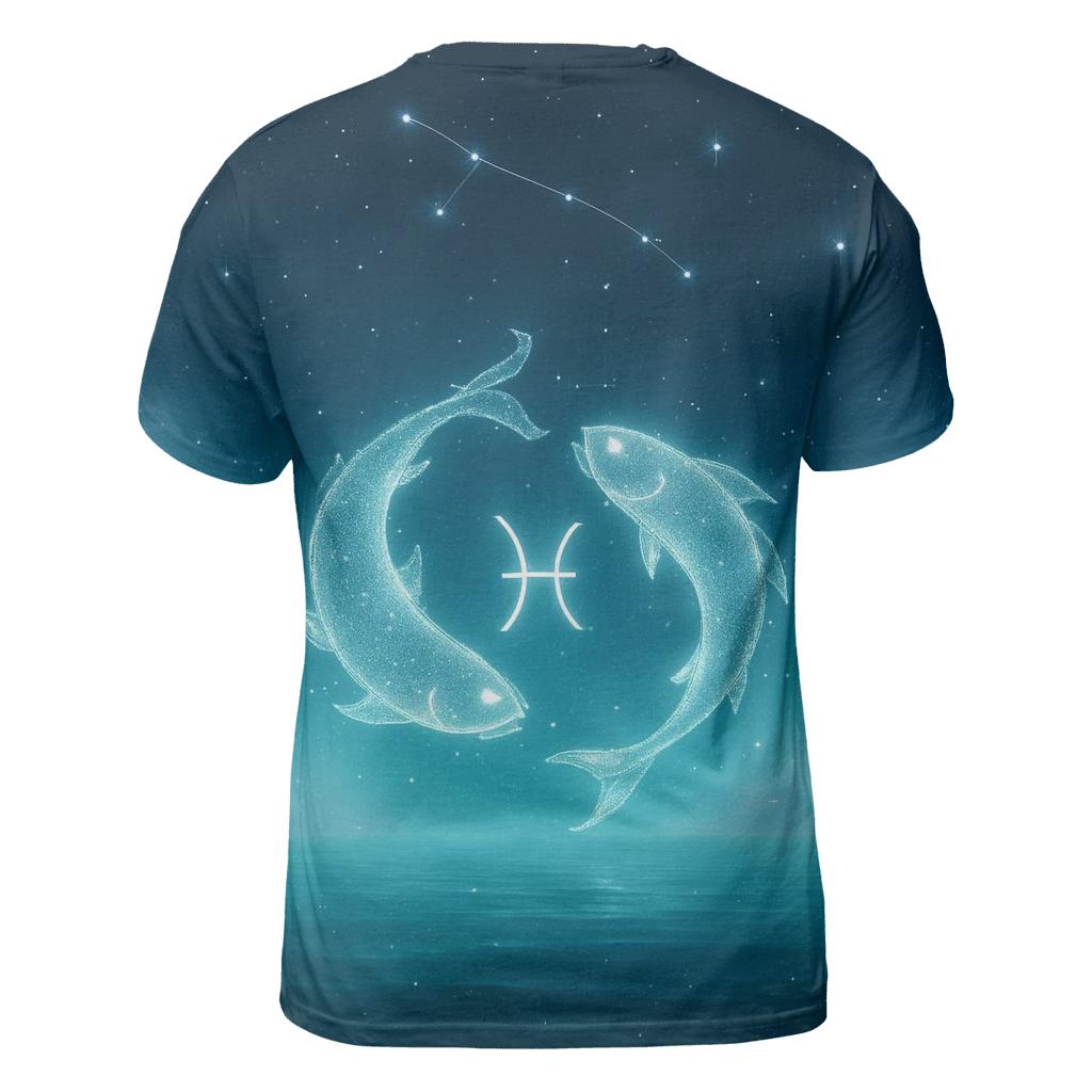 Pisces Dreamwave Zodiac Horizon artistic all-over print tops