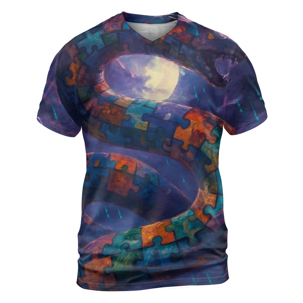 Puzzle Storm Serpent designer pattern shirts