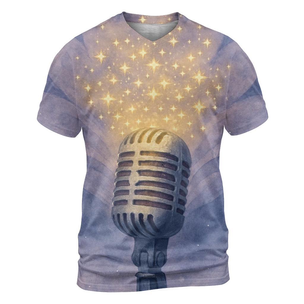 Celestial Microphone Bloom unique graphic print tees