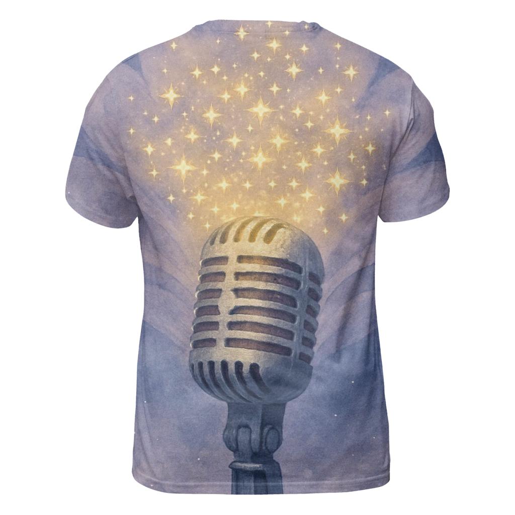 Celestial Microphone Bloom unique graphic print tees