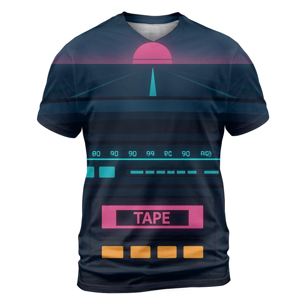 Neon Night Drive Radio statement graphic shirts
