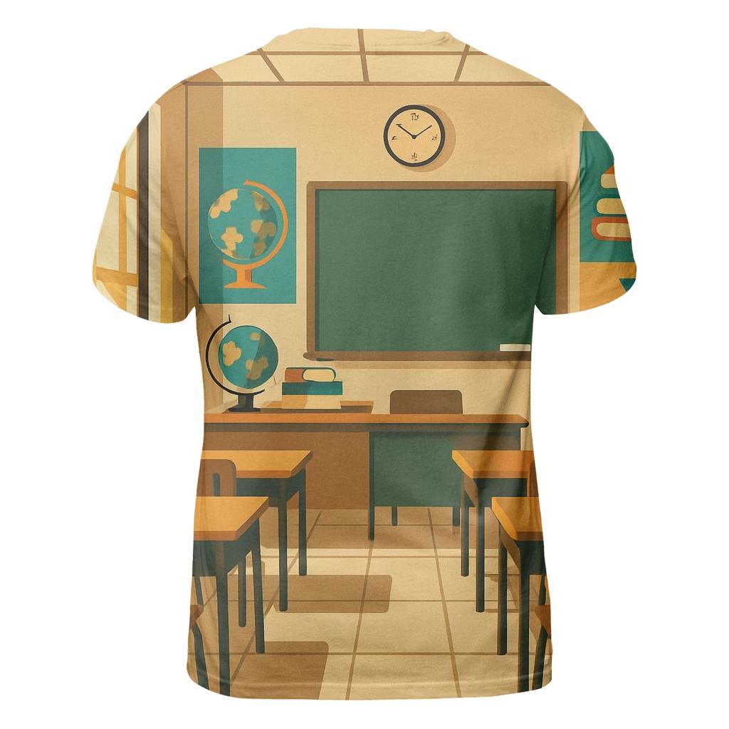 Retro Classroom Chalkboard Daydream vibrant all-over design tees