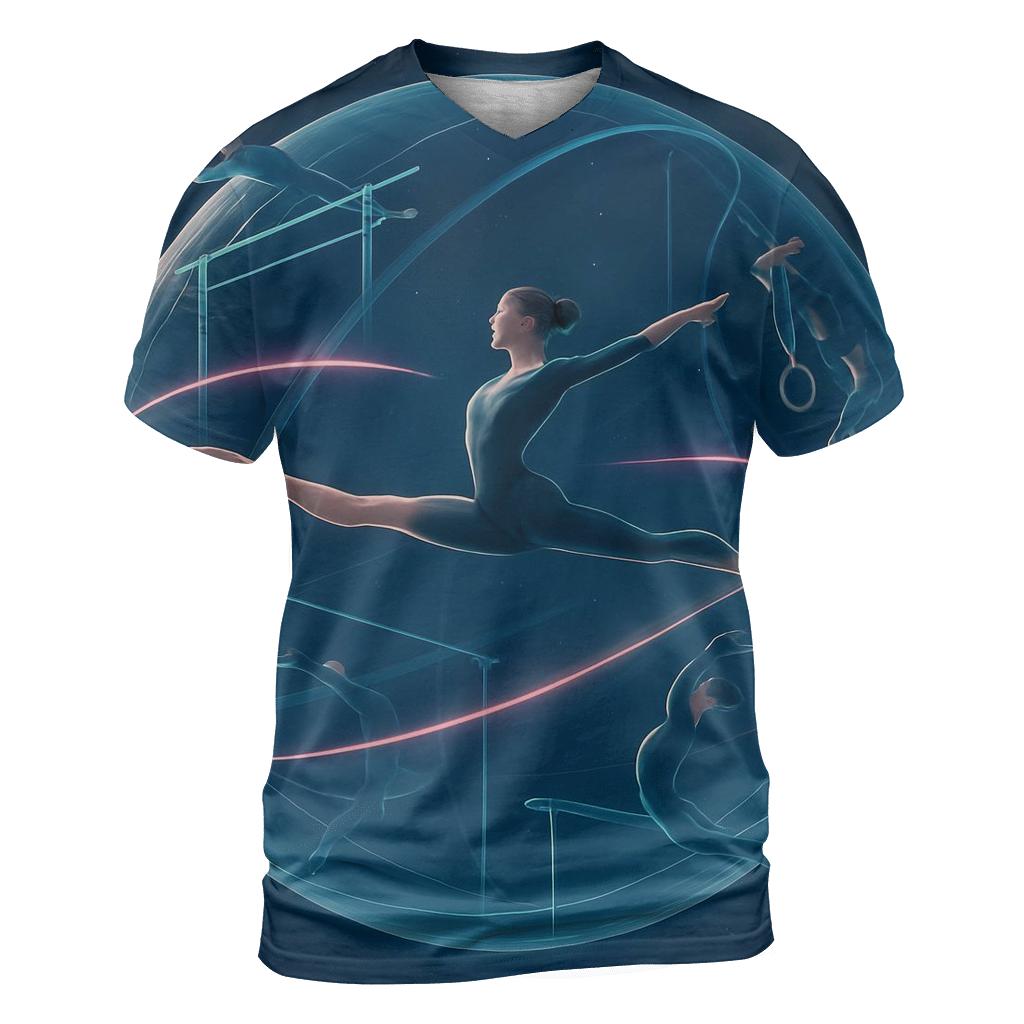 Zero Gravity Gymnastics Sphere vibrant all-over design tees