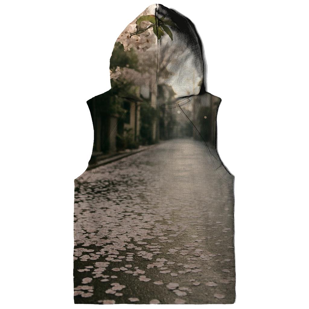 Cherry Blossom Petals On A Tokyo Side Street lightweight hoodies