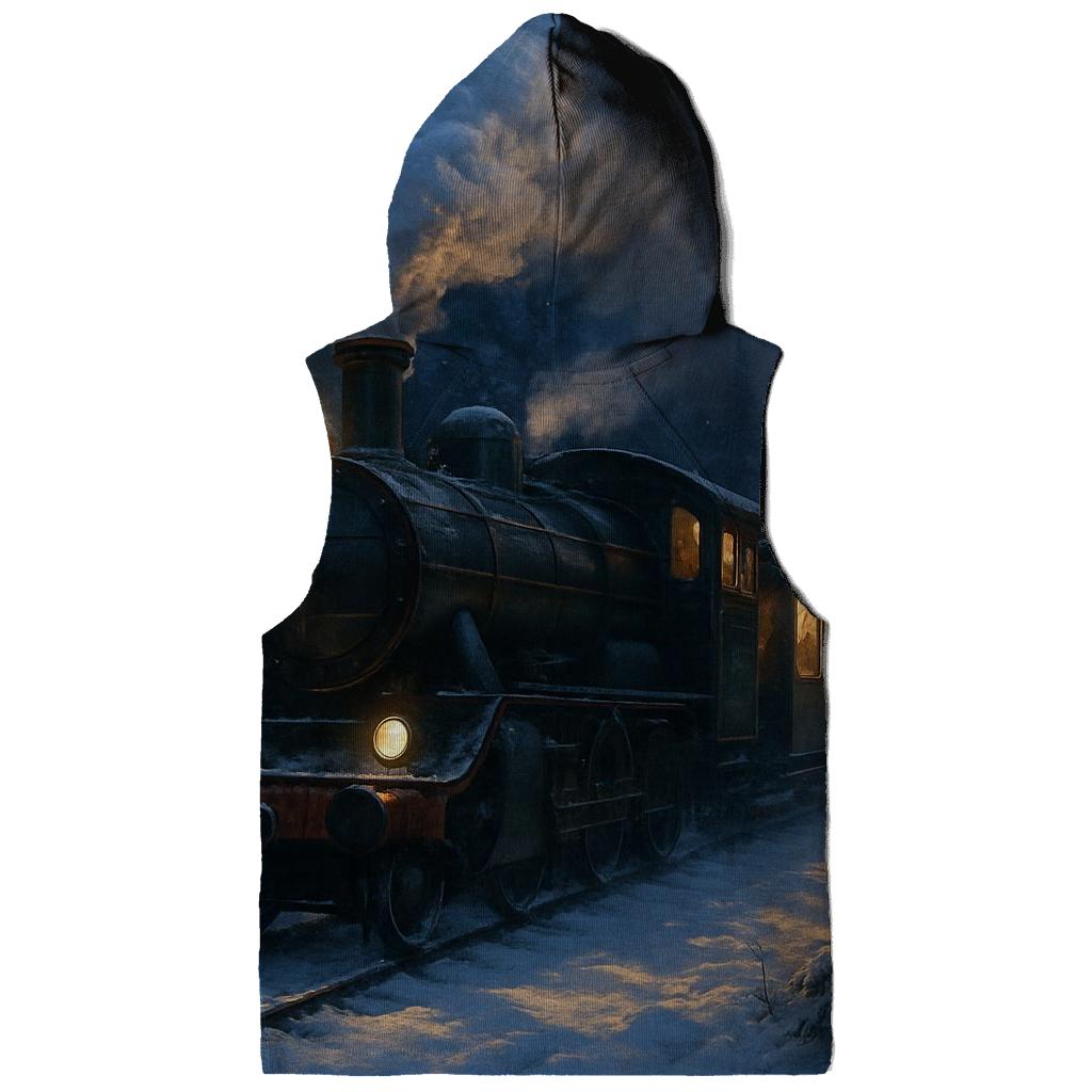 Christmas Train Through The Pine Forest hoodie designs