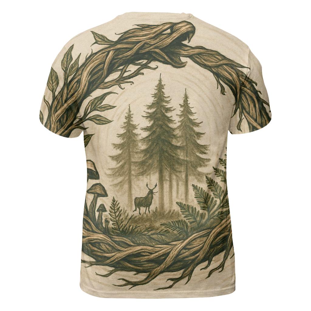 Forest Spirit Ouroboros creative print fashion shirts