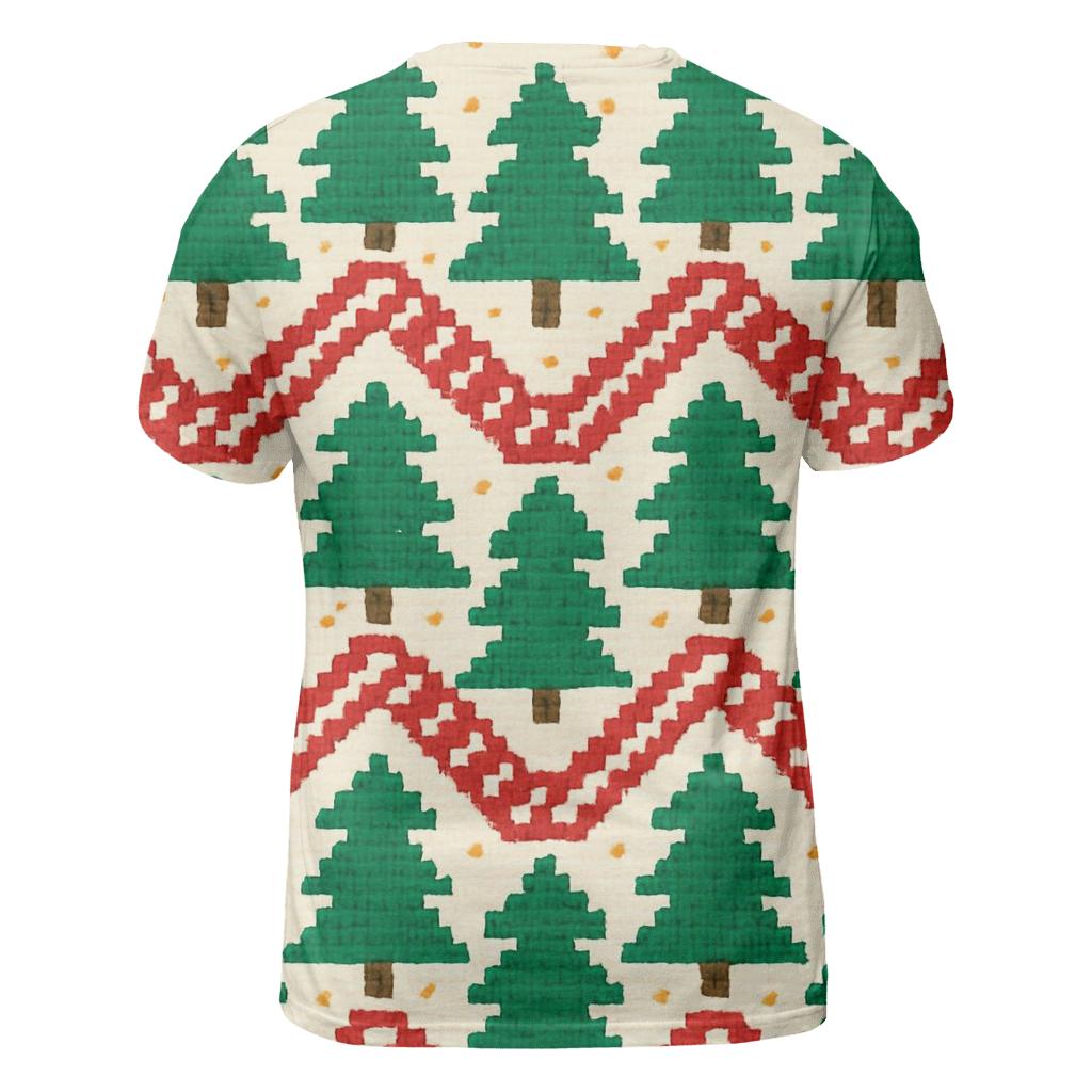 Candy Cane Zigzag Forest Design custom all-over print shirts