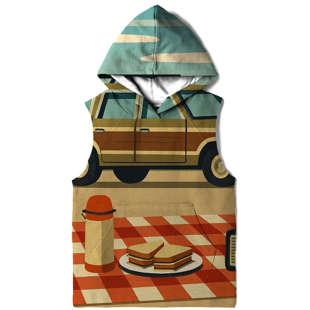 Vintage Road Trip Picnic Stop embroidered hoodies