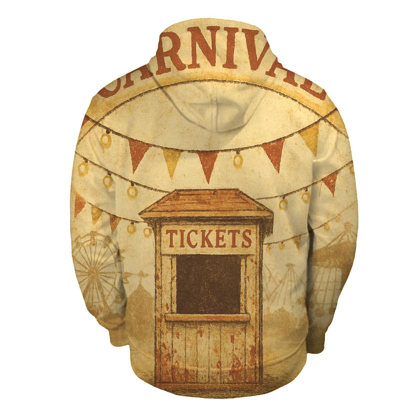 Retro Carnival Ticket Booth Poster heavyweight hoodies