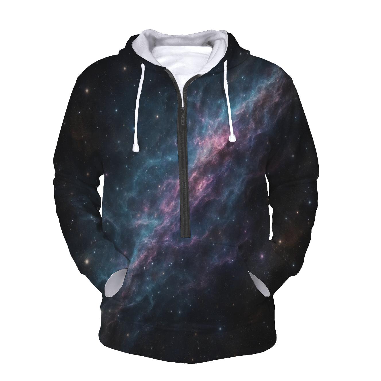 Nebula Shock Front Tapestry printed hoodies
