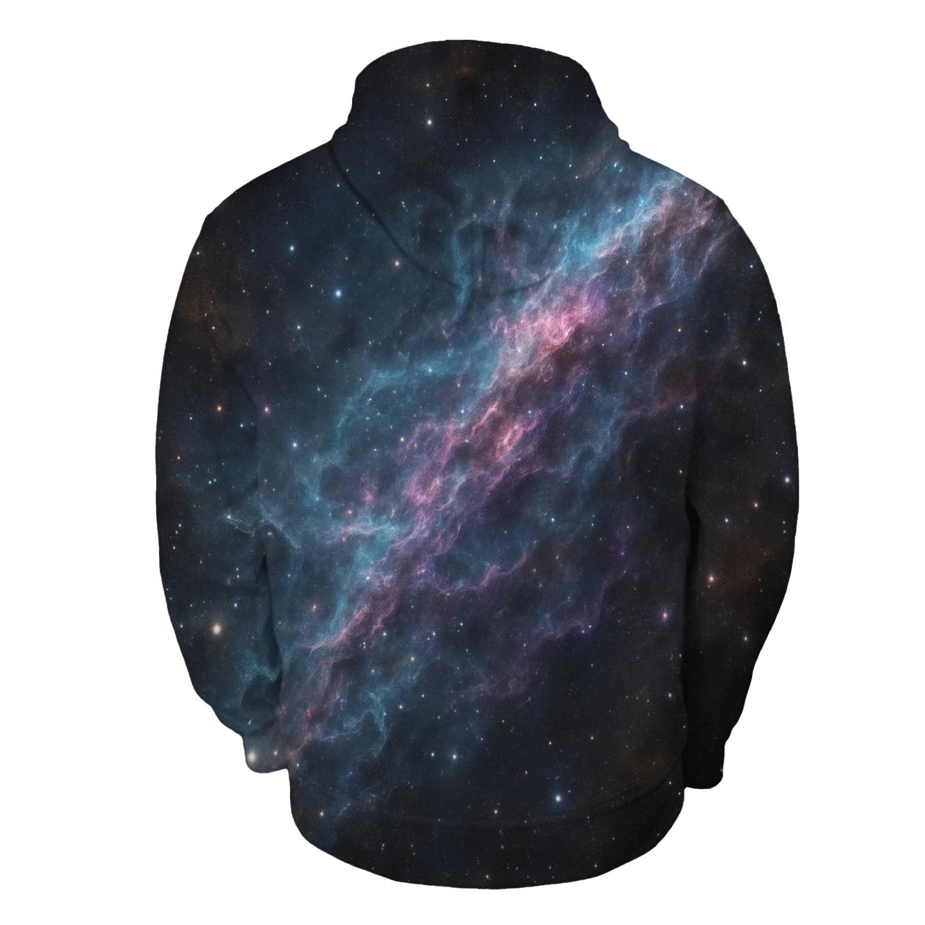 Nebula Shock Front Tapestry printed hoodies