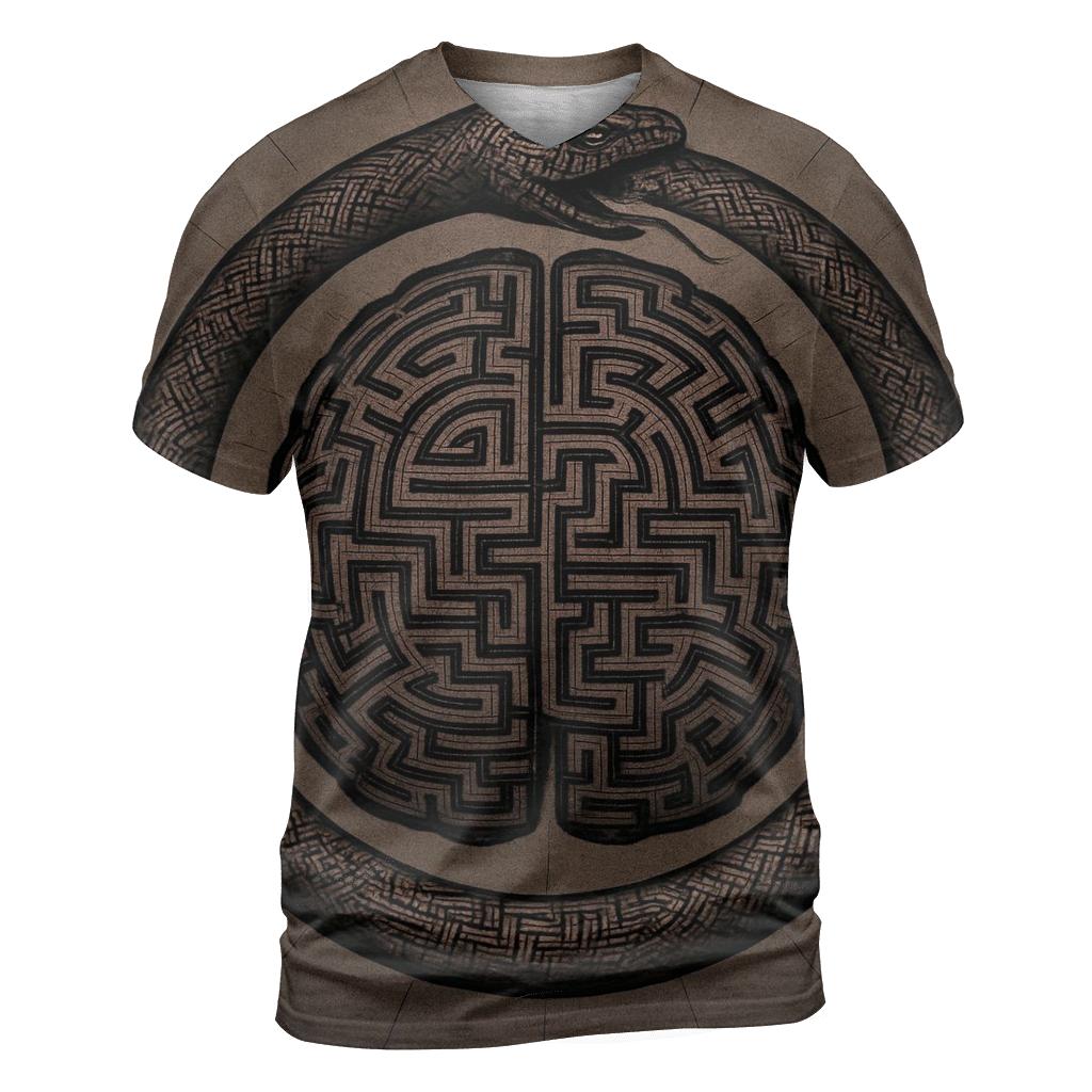 Labyrinth Mind Ouroboros unique graphic print tees