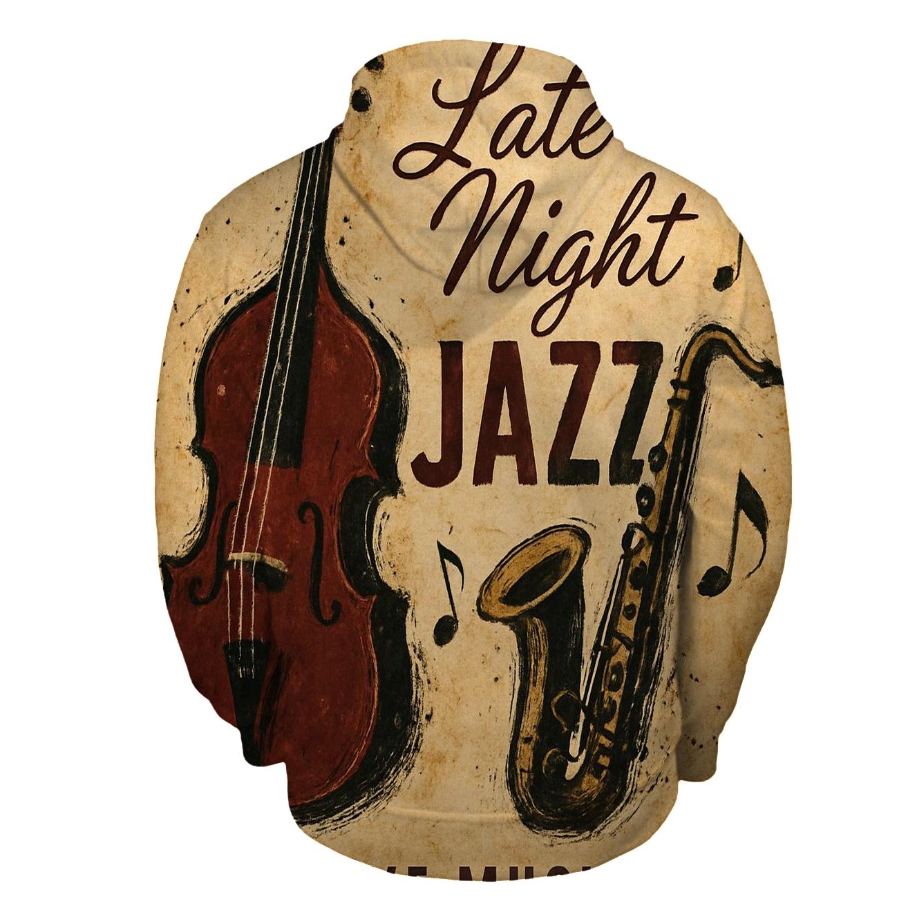 Vintage Coffeehouse Jazz Poster hoodies fashion