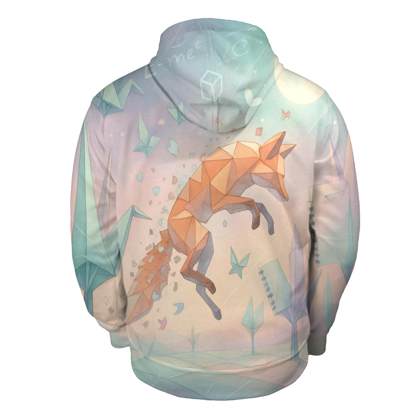 Quantum Origami Forest heavyweight hoodies