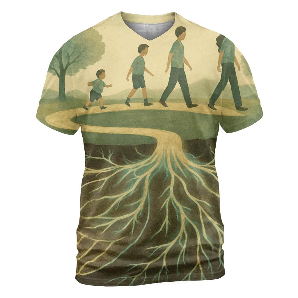 Roots Of Her Love Beneath Every Step I Take designer pattern shirts