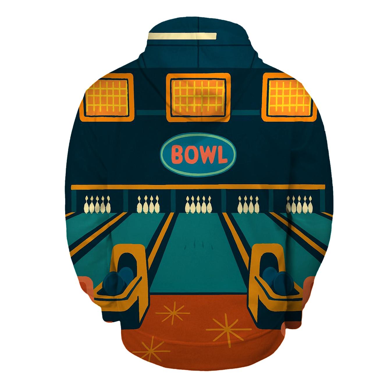 Retro Bowling Lane Nights premium hoodies