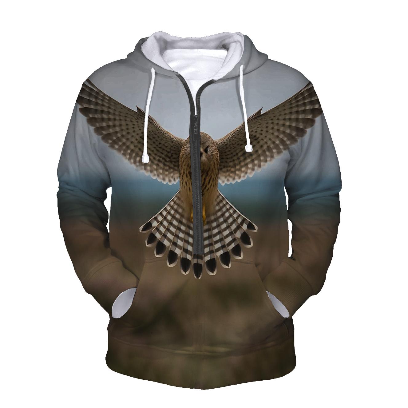 Heathland Hover Eurasian Kestrel lightweight hoodies