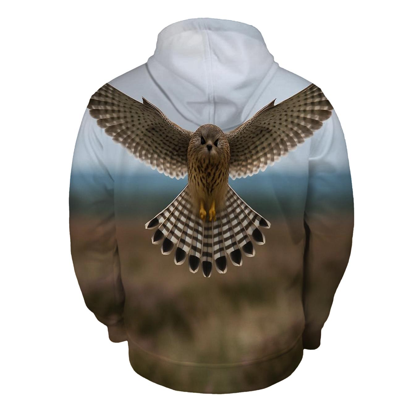 Heathland Hover Eurasian Kestrel lightweight hoodies