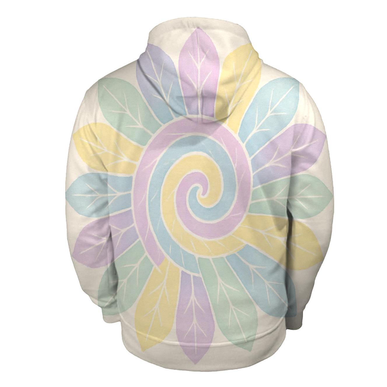 Pastel Mandala Petal Spiral pullover hoodies