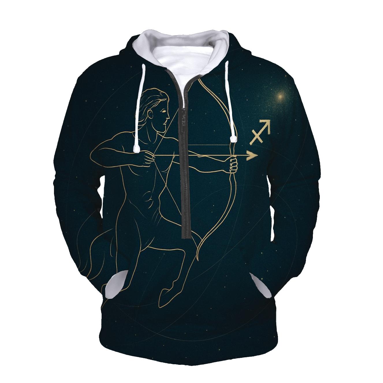 Sagittarius Celestial Archer Trajectory hoodie styles