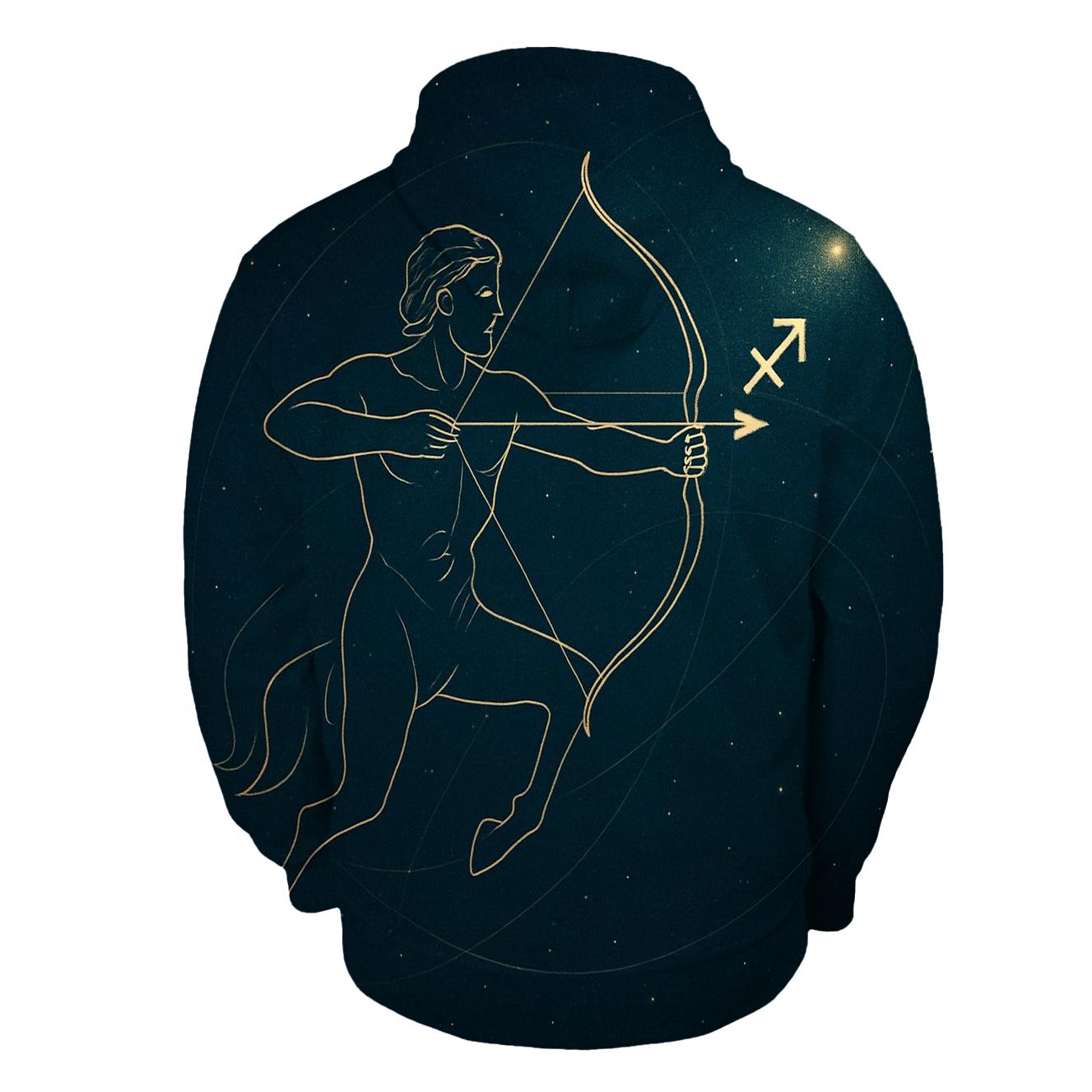 Sagittarius Celestial Archer Trajectory hoodie styles