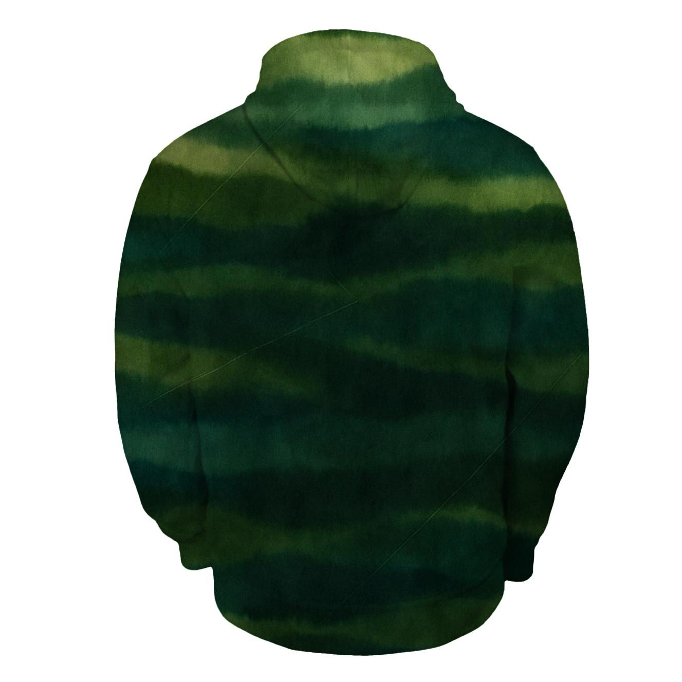 Overdye Forest Ripple Panel heavyweight hoodies