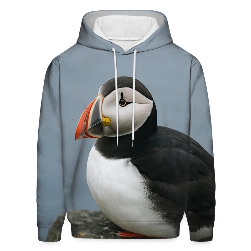 Fjord Mirror Gaze Atlantic Puffin premium hoodies