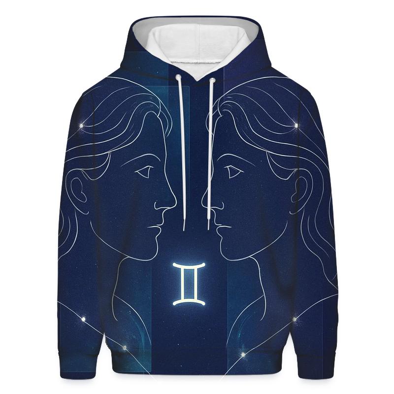 Gemini Twin Stars Mirror Portal designer hoodies