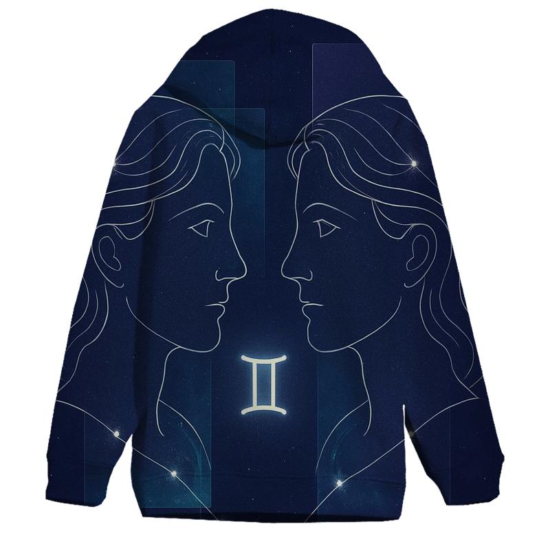 Gemini Twin Stars Mirror Portal designer hoodies