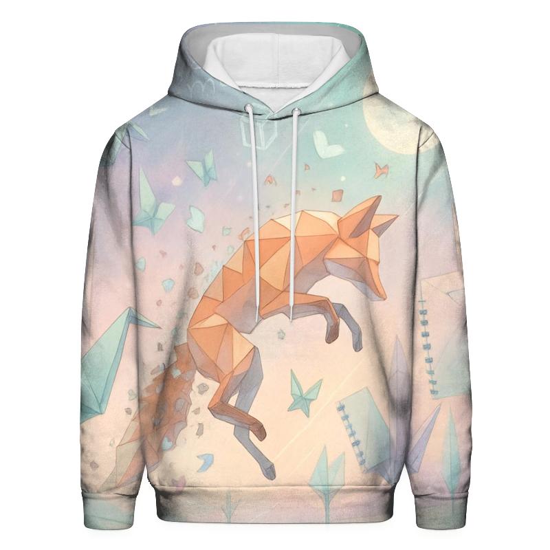 Quantum Origami Forest printed hoodies