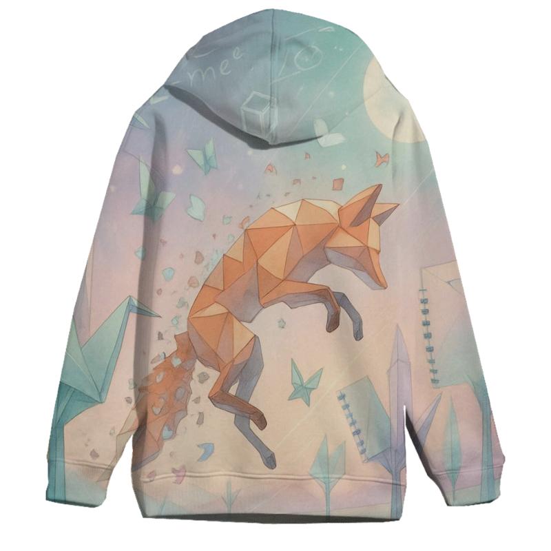 Quantum Origami Forest printed hoodies