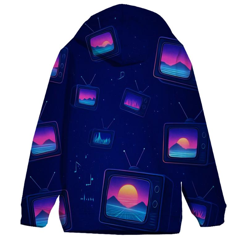 Retro TV Synth Galaxy hoodie trends