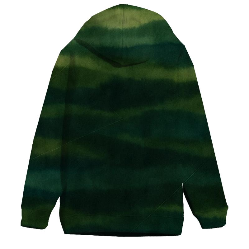 Overdye Forest Ripple Panel graphic hoodies