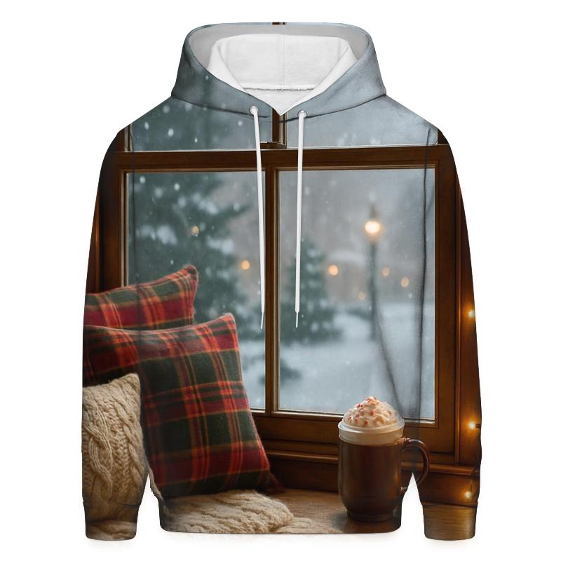 Cozy Window Seat And First Snowfall designer hoodies