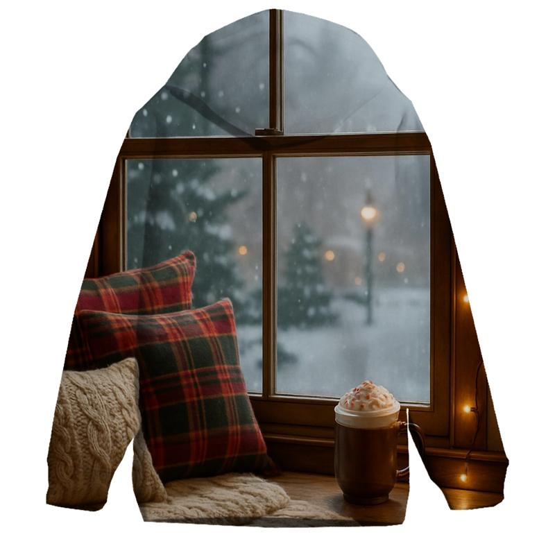 Cozy Window Seat And First Snowfall designer hoodies