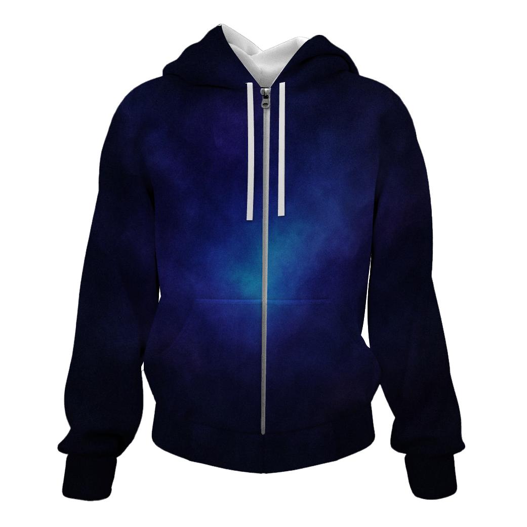 Nebula Drift Gradient zip-up hoodies