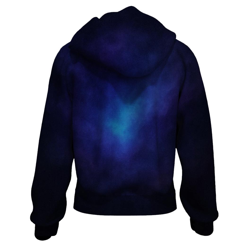 Nebula Drift Gradient zip-up hoodies
