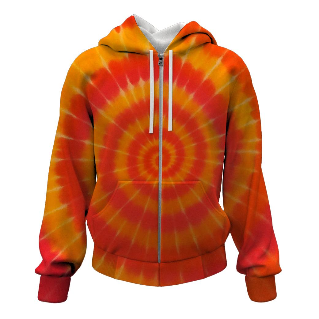 Solar Flare Spiral Overdye hoodies fashion