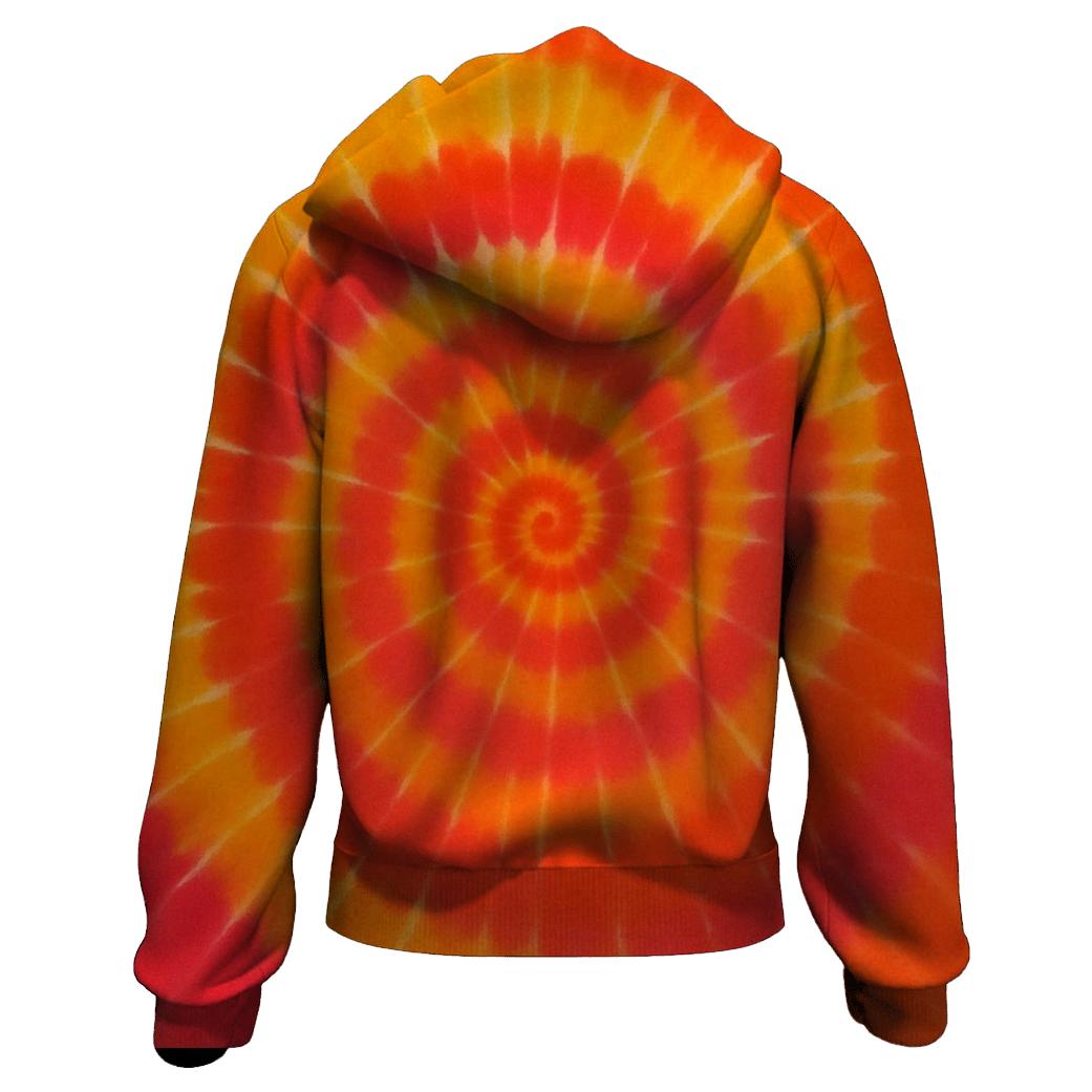 Solar Flare Spiral Overdye hoodies fashion