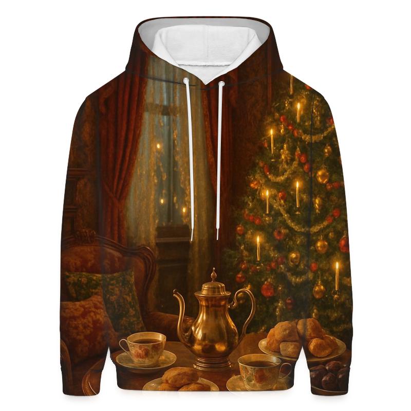 Victorian Parlor Christmas Tea zip-up hoodies