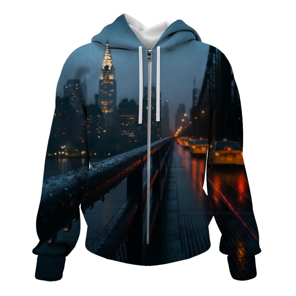 Rainy Evening From Queensboro Bridge hoodies fashion