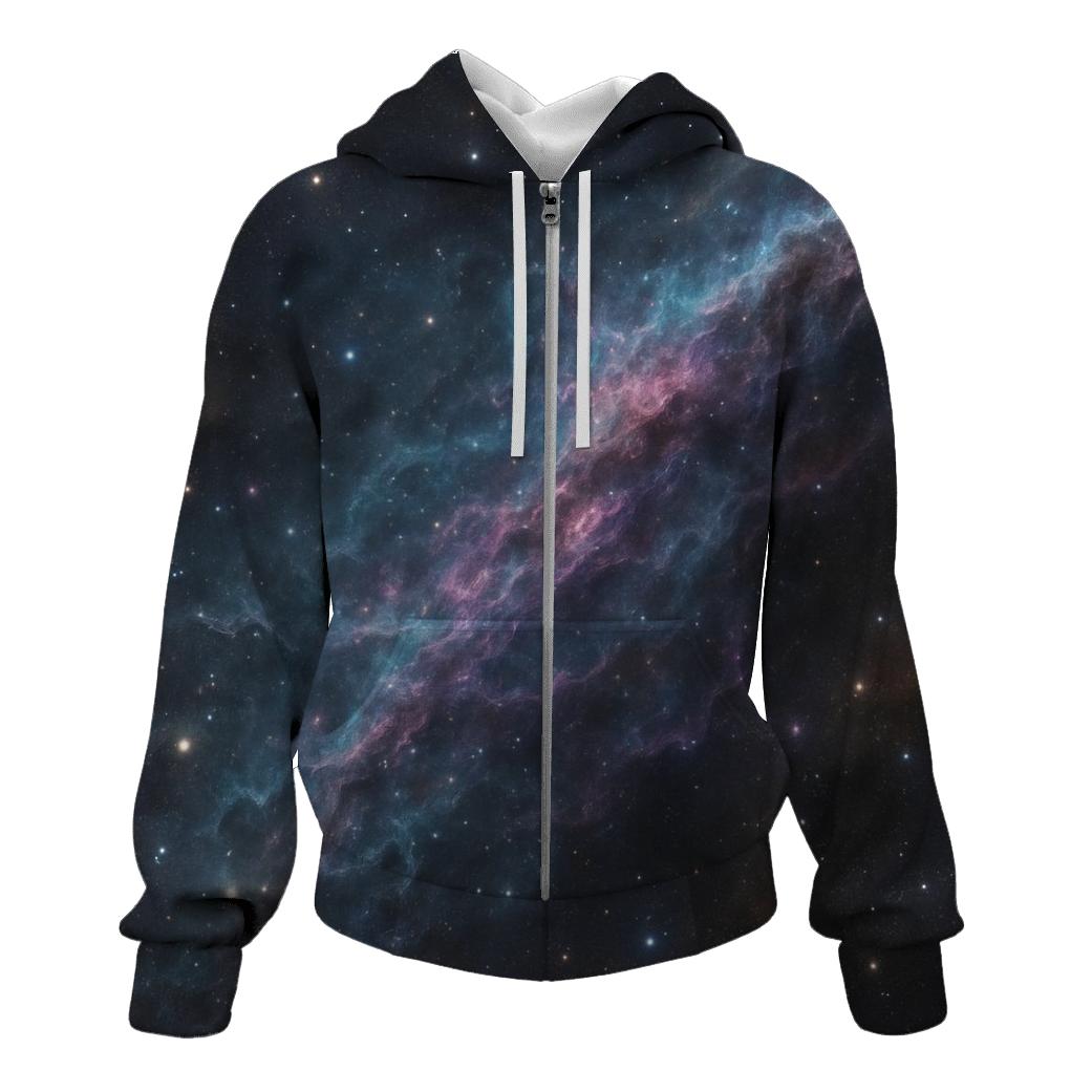 Nebula Shock Front Tapestry printed hoodies