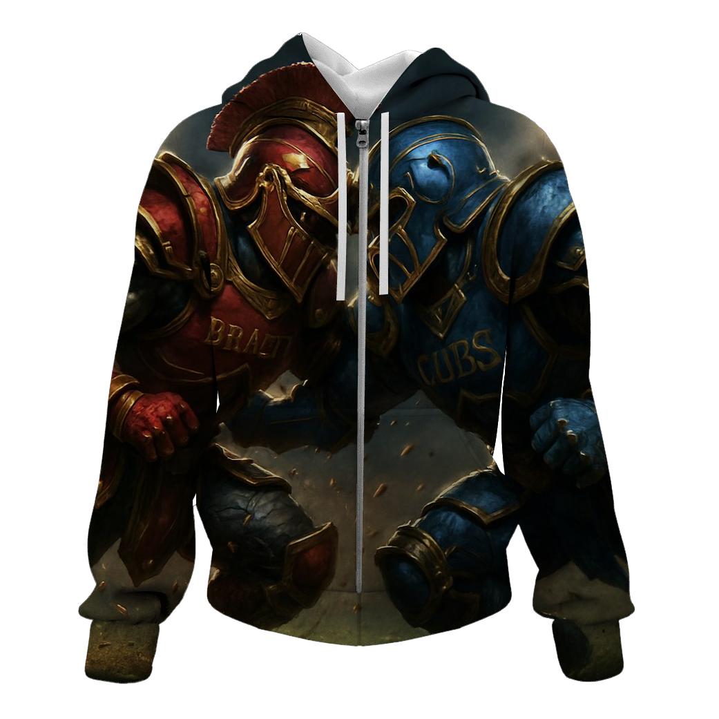 Gridiron Thunder Clash Braves And Cubs hoodies fashion
