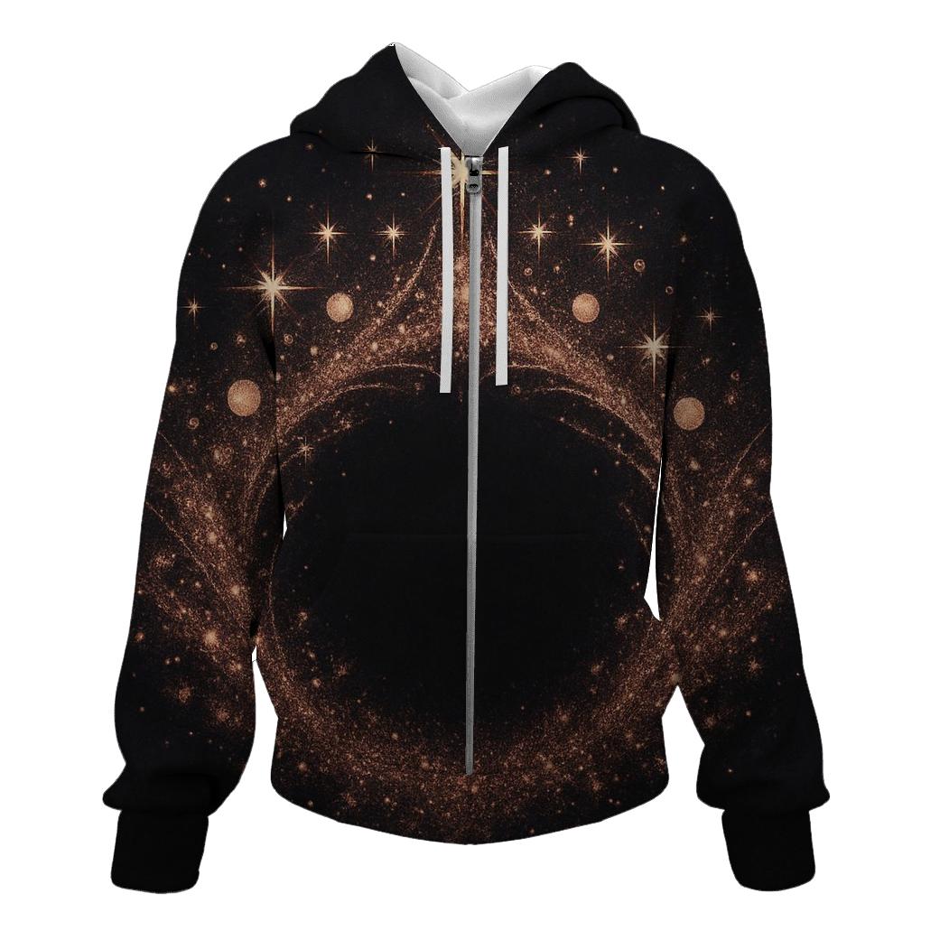 Celestial Glitter Crown graphic hoodies