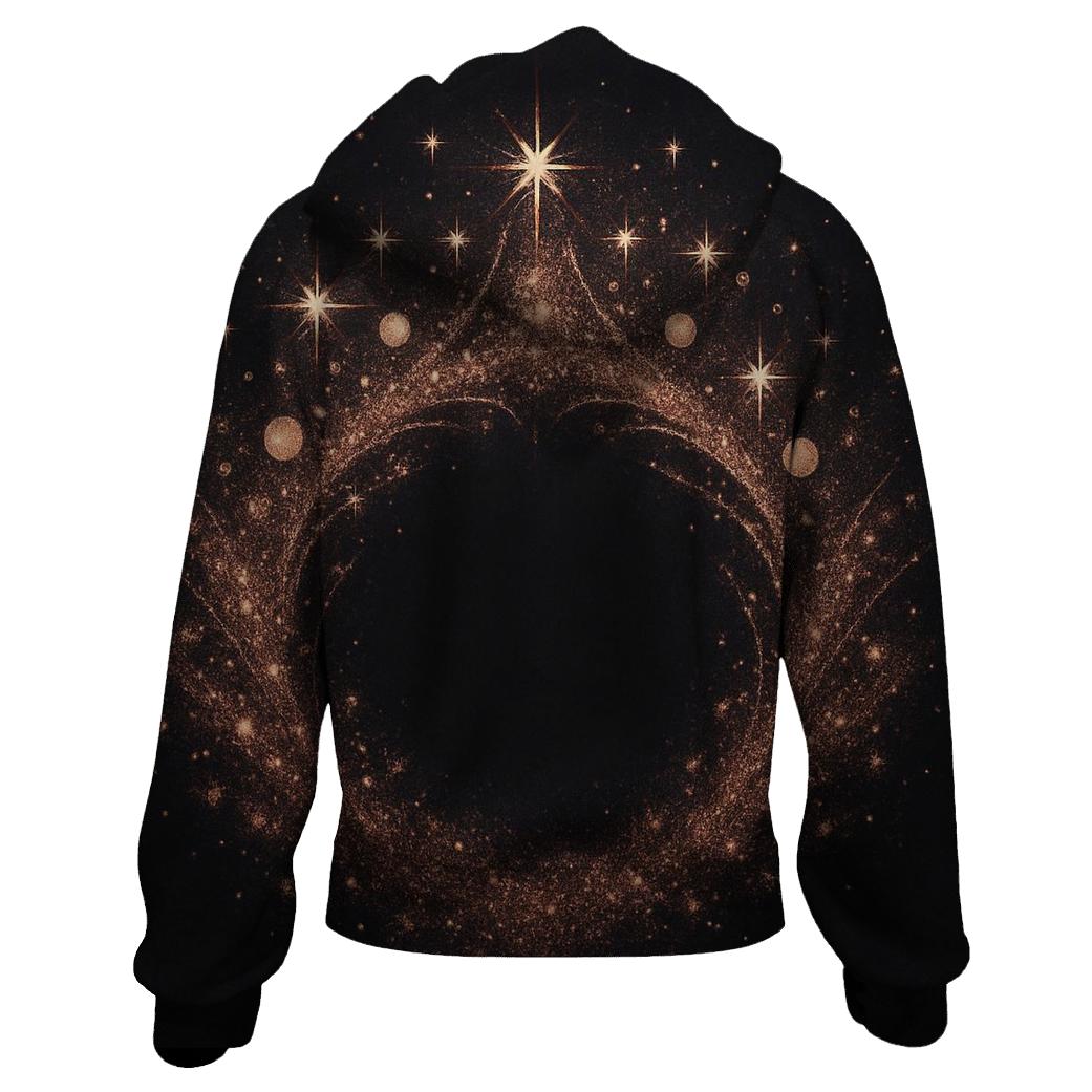 Celestial Glitter Crown graphic hoodies