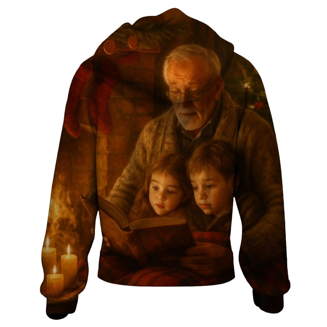 Candlelit Christmas Eve Storytime graphic hoodies
