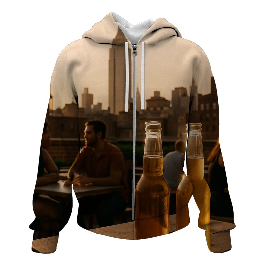 Summer Rooftop Bar With Midtown Skyline hoodie styles