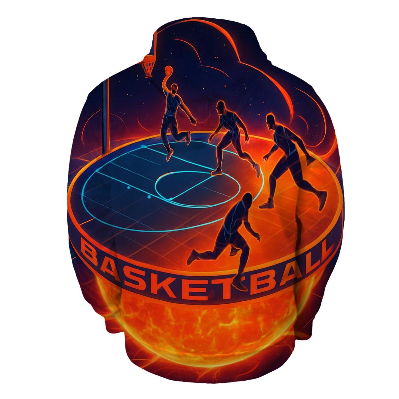 Solar Flare Basketball Court graphic hoodies