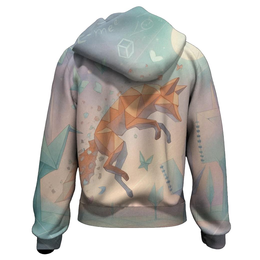 Quantum Origami Forest graphic hoodies