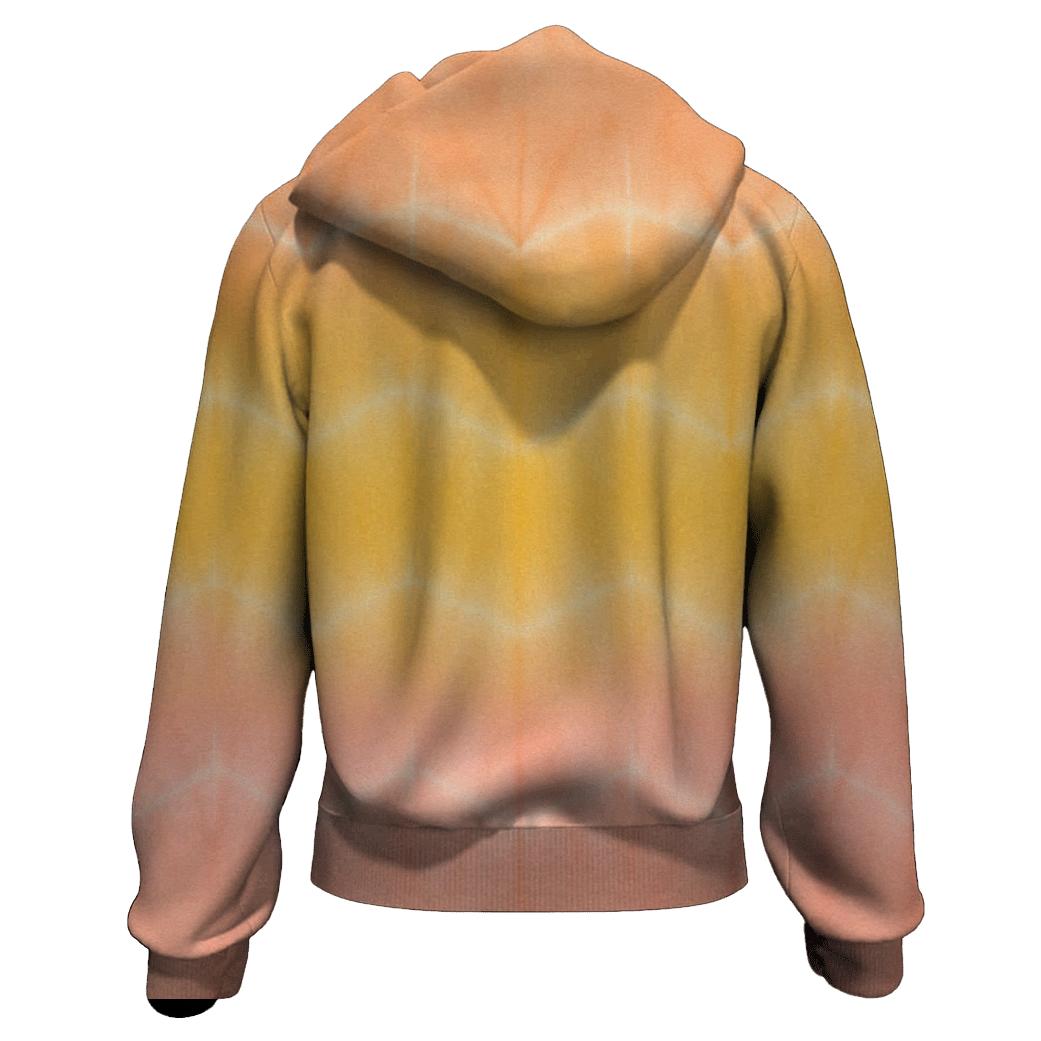 Sunrise Horizon Accordion Stripes zip-up hoodies